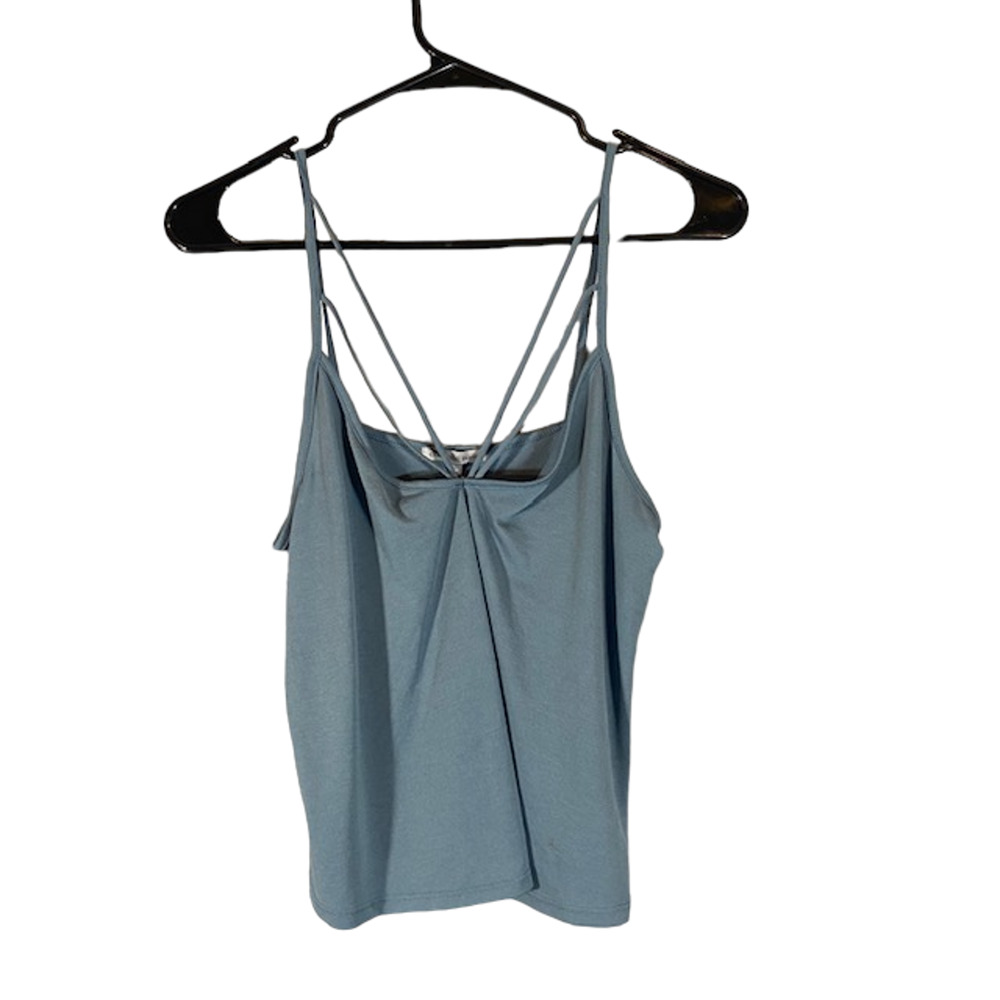 Charlotte Russe Blue Strappy Sleeveless Cropped Tank Top Women Sz M
